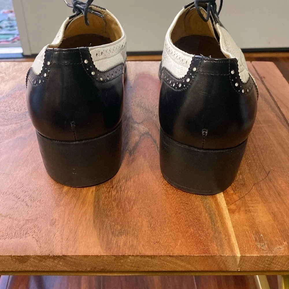 VINTAGE Spectator BRAGANO for COLE HAAN Wingtip Oxford Dress Shoes 8 D ITALY
